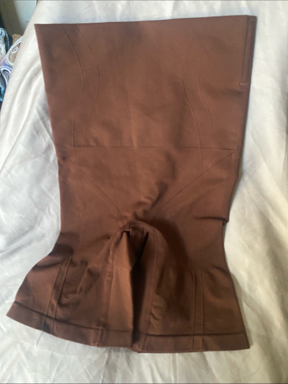 Women's Brown High-Waist Flare Pants